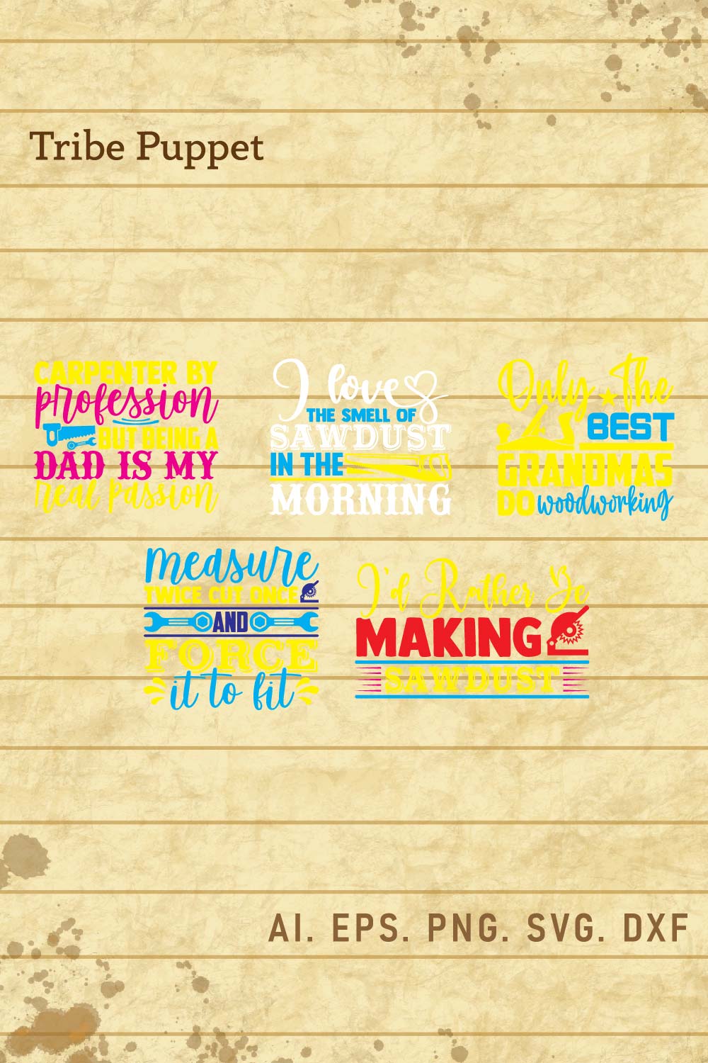 Quotes Typography Bundle pinterest preview image.