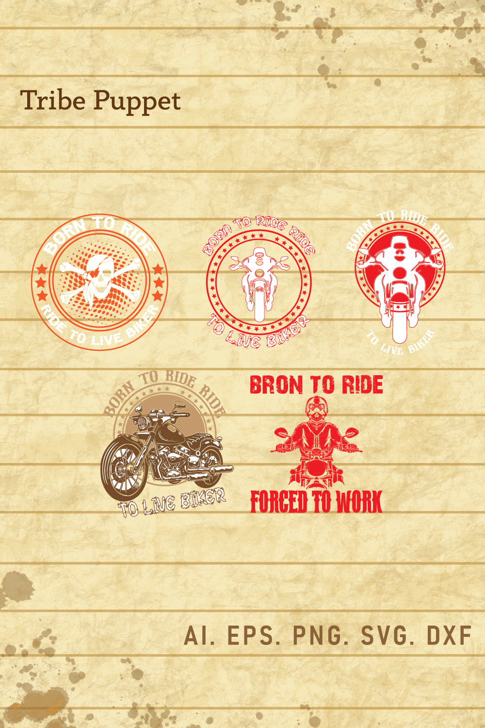 Biker Bundle pinterest preview image.