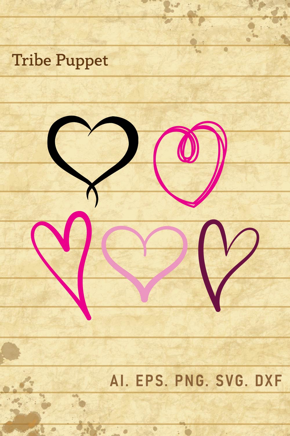 Heart Design Vector pinterest preview image.