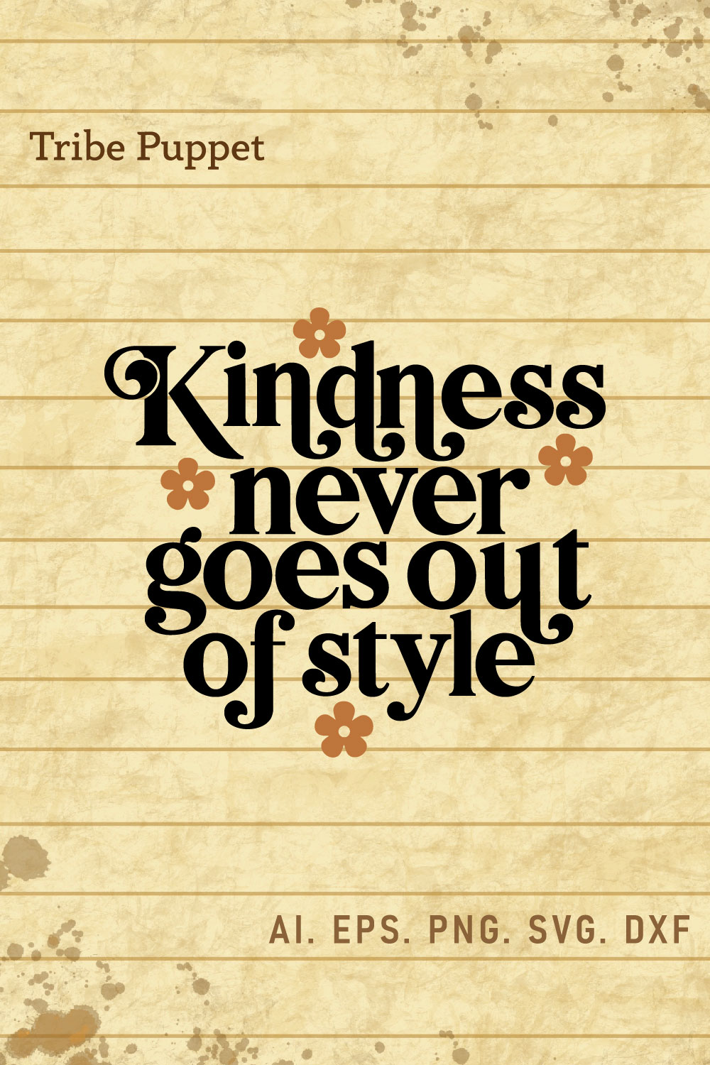 Kindness Typography pinterest preview image.