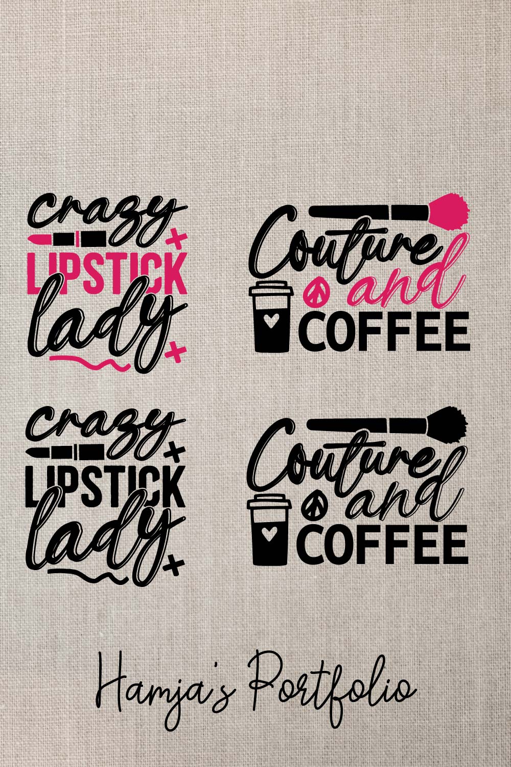 Lipstick And Coffee Vector Svg pinterest preview image.