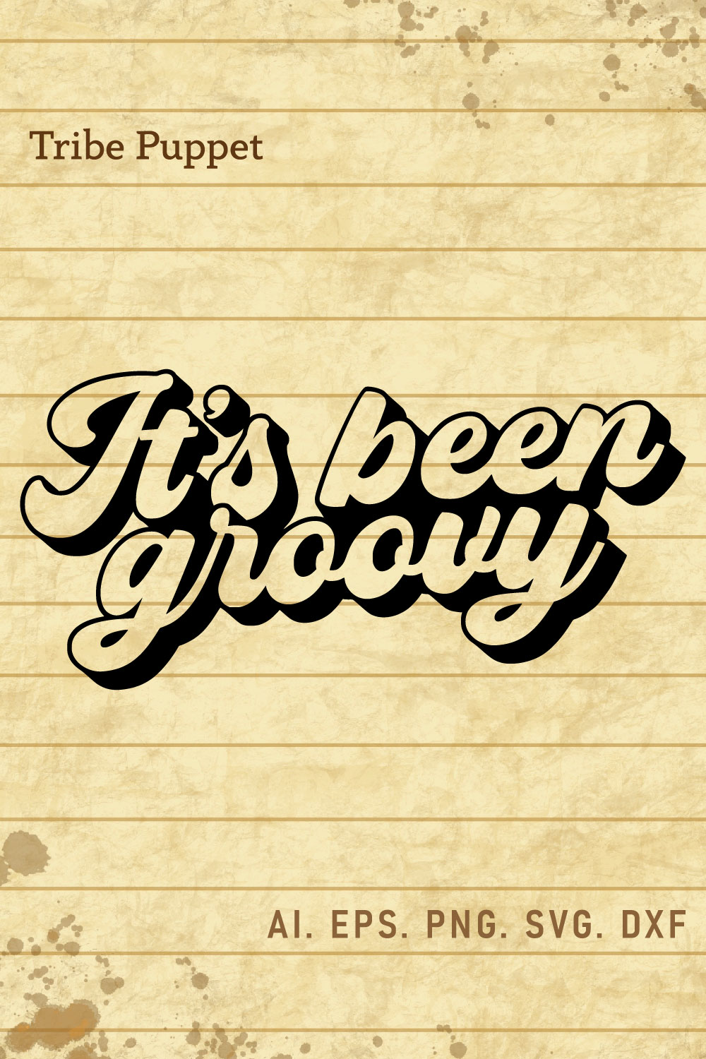 Groovy Typography pinterest preview image.