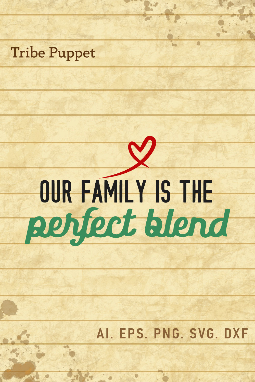 Family Typography pinterest preview image.