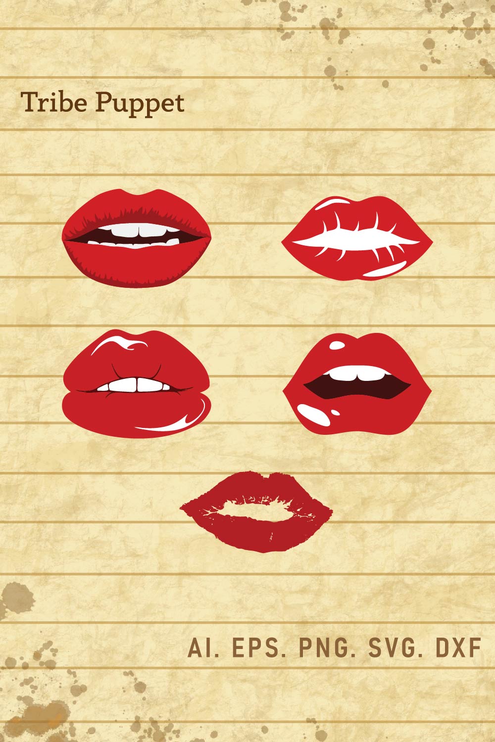 Lips bundle pinterest preview image.