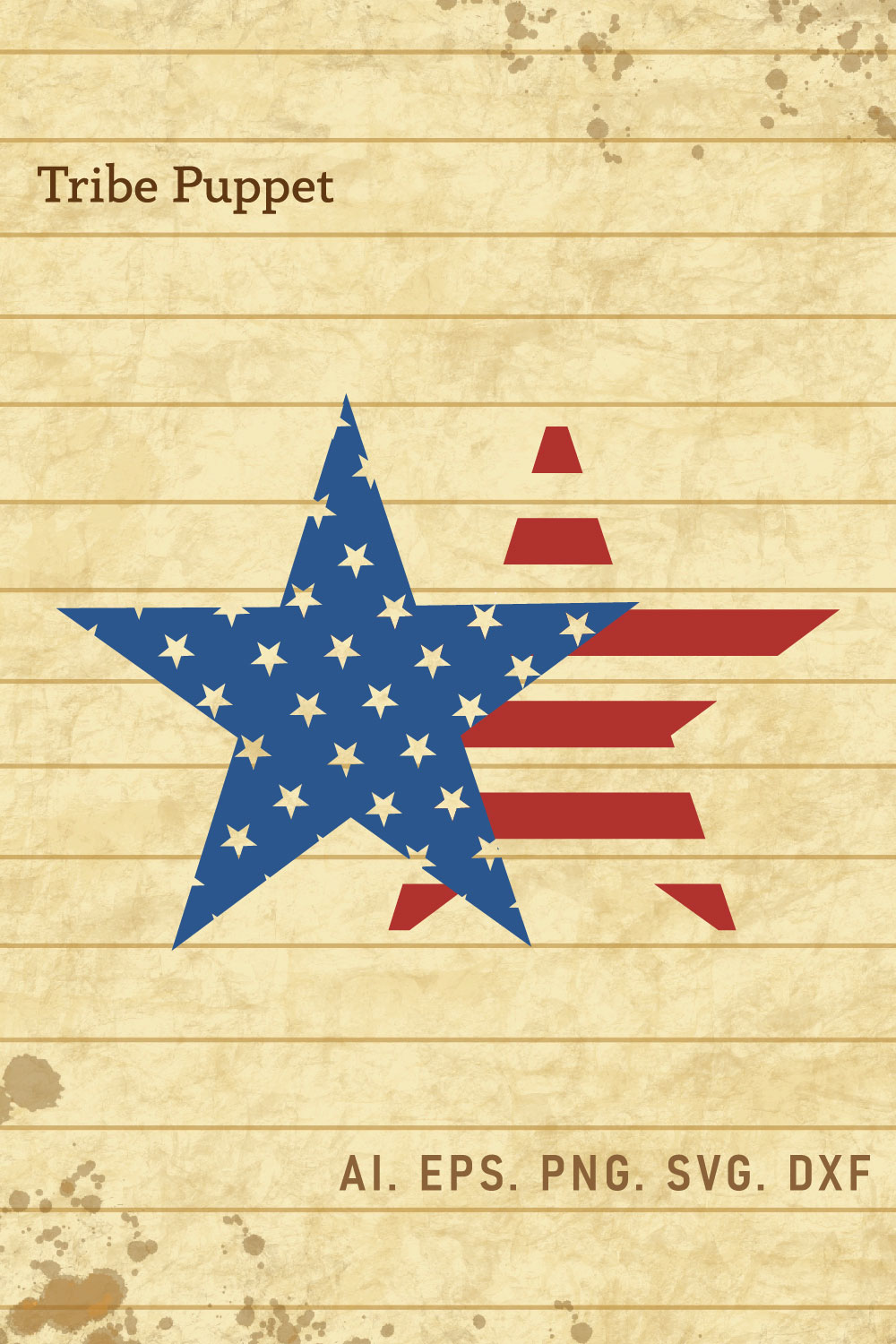 American Flag SVG pinterest preview image.