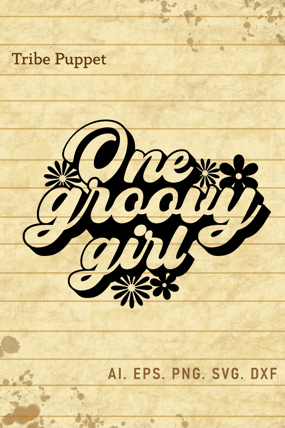 Groovy Typography pinterest preview image.