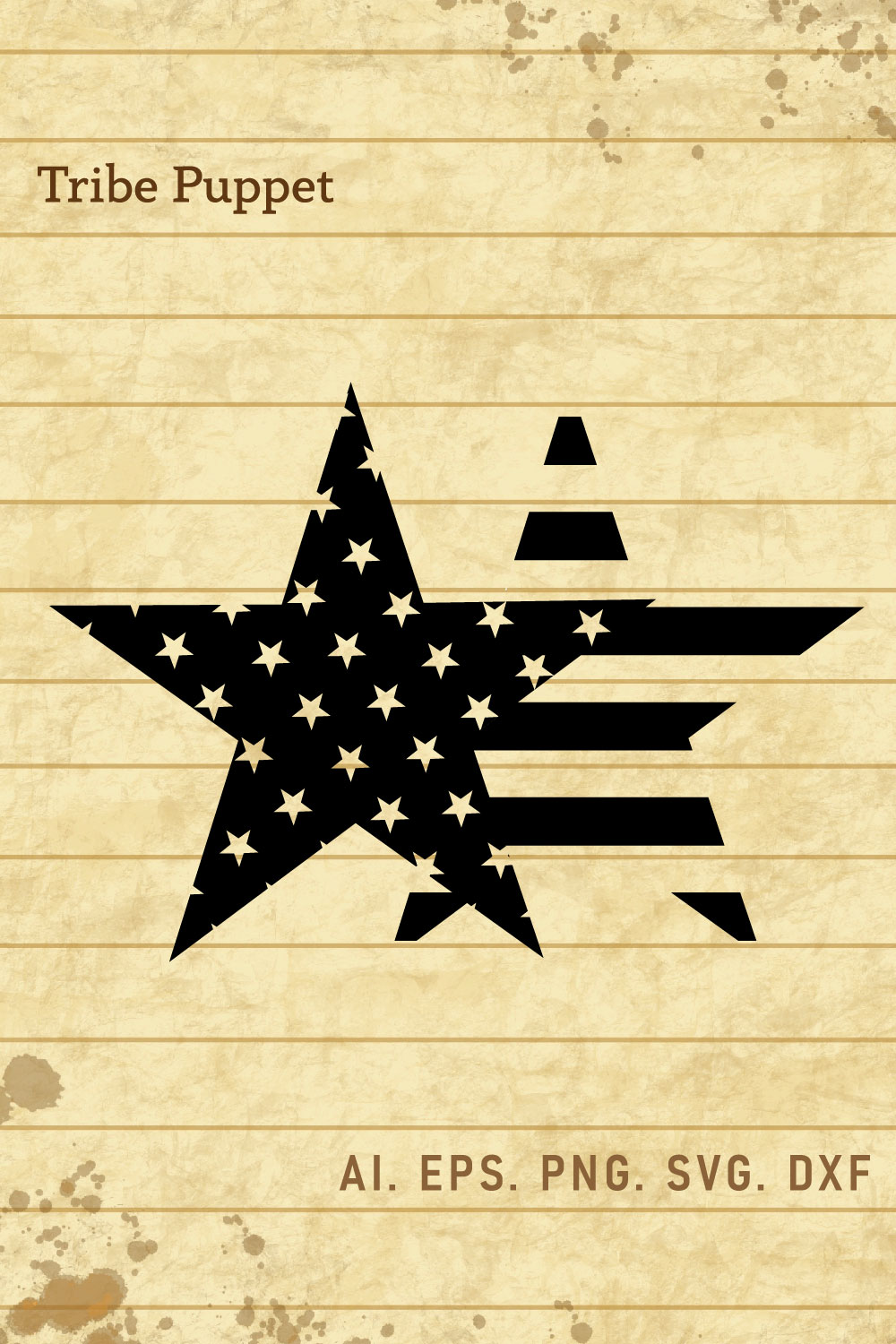 American Flag SVG pinterest preview image.