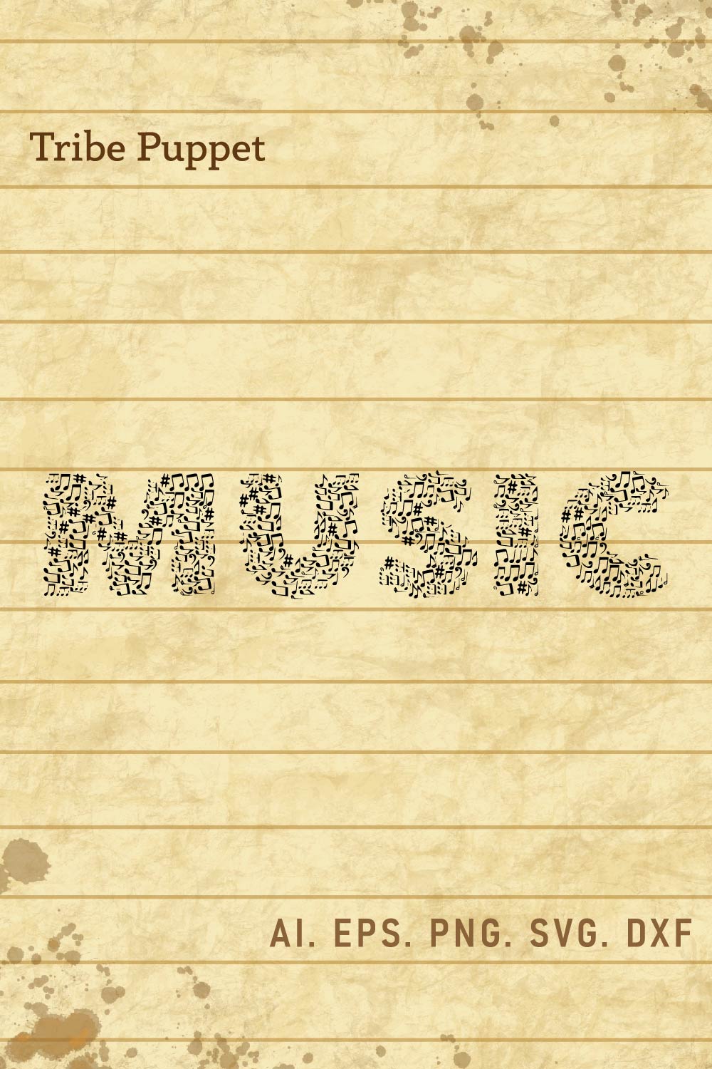 Music Vector pinterest preview image.