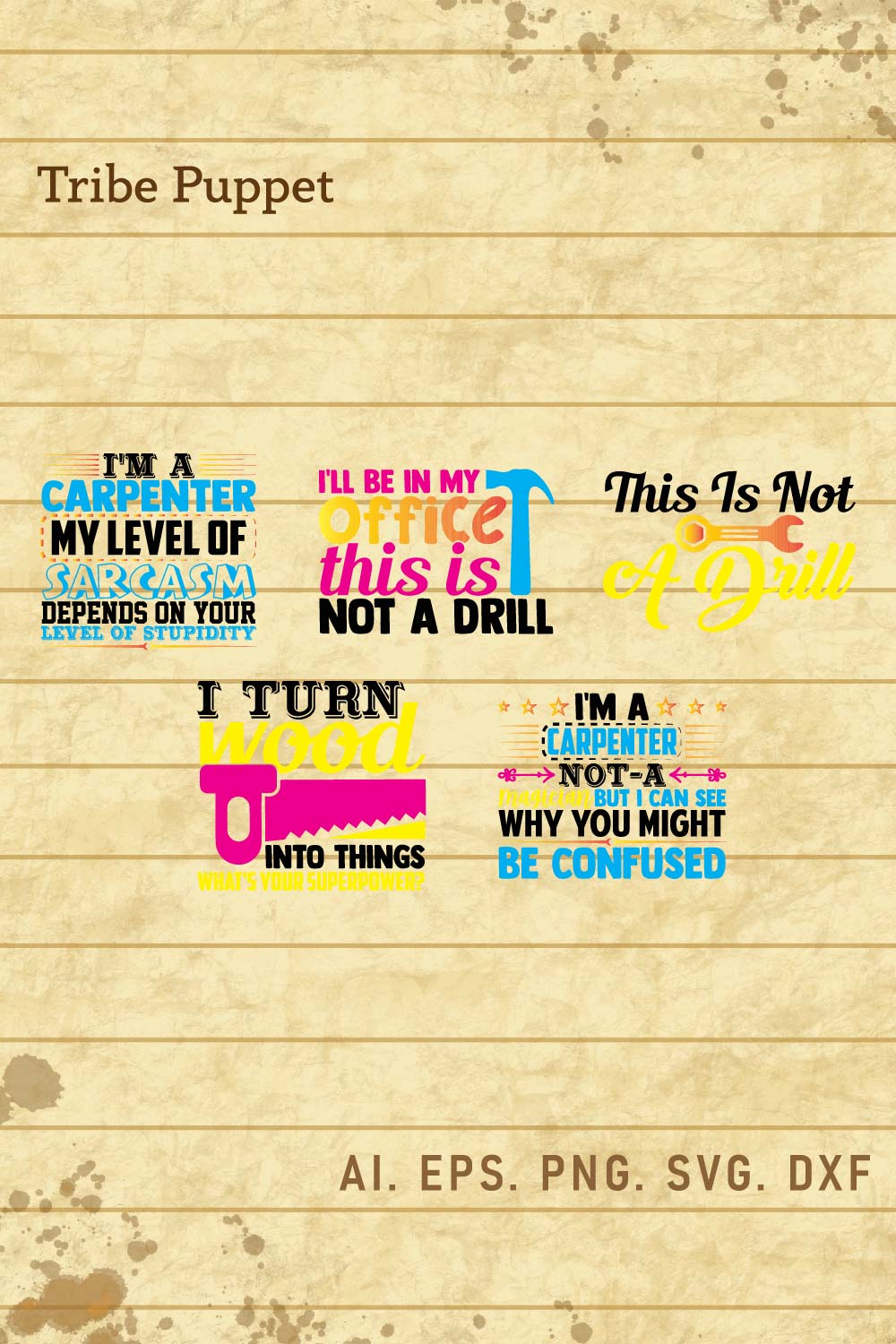 Quotes Typography Bundle pinterest preview image.