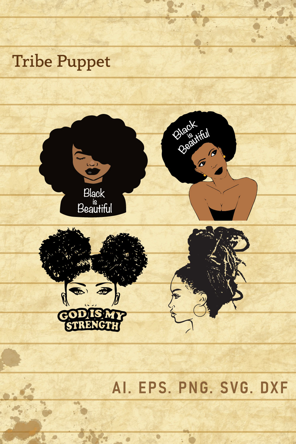 Afro Woman pinterest preview image.