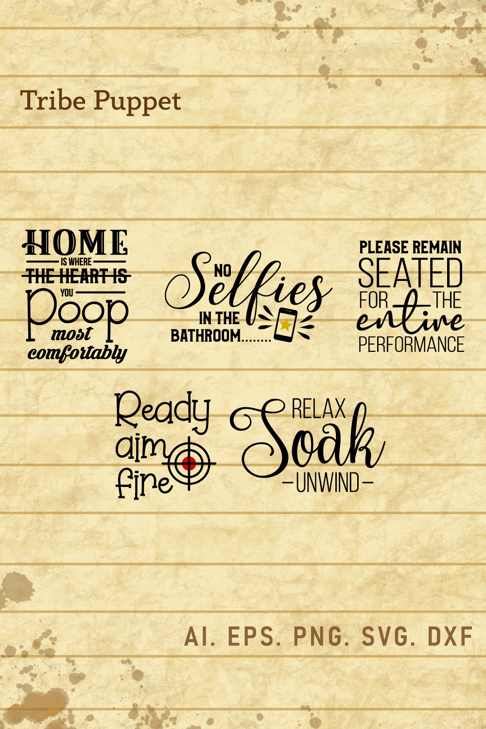 Bathroom Typography pinterest preview image.