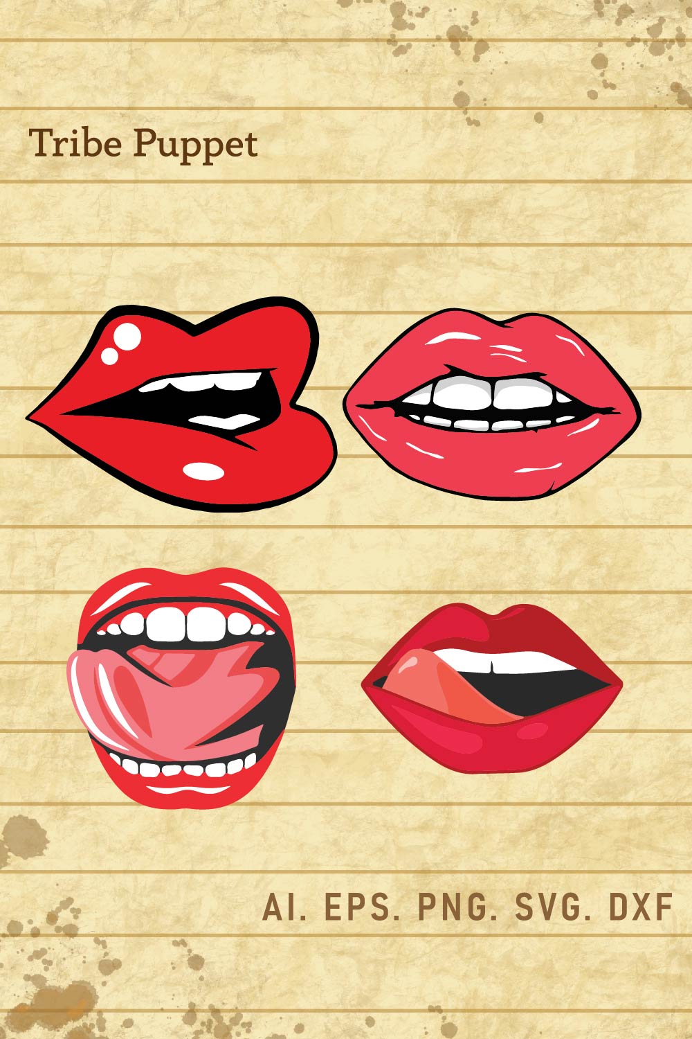 Lips Bundle pinterest preview image.