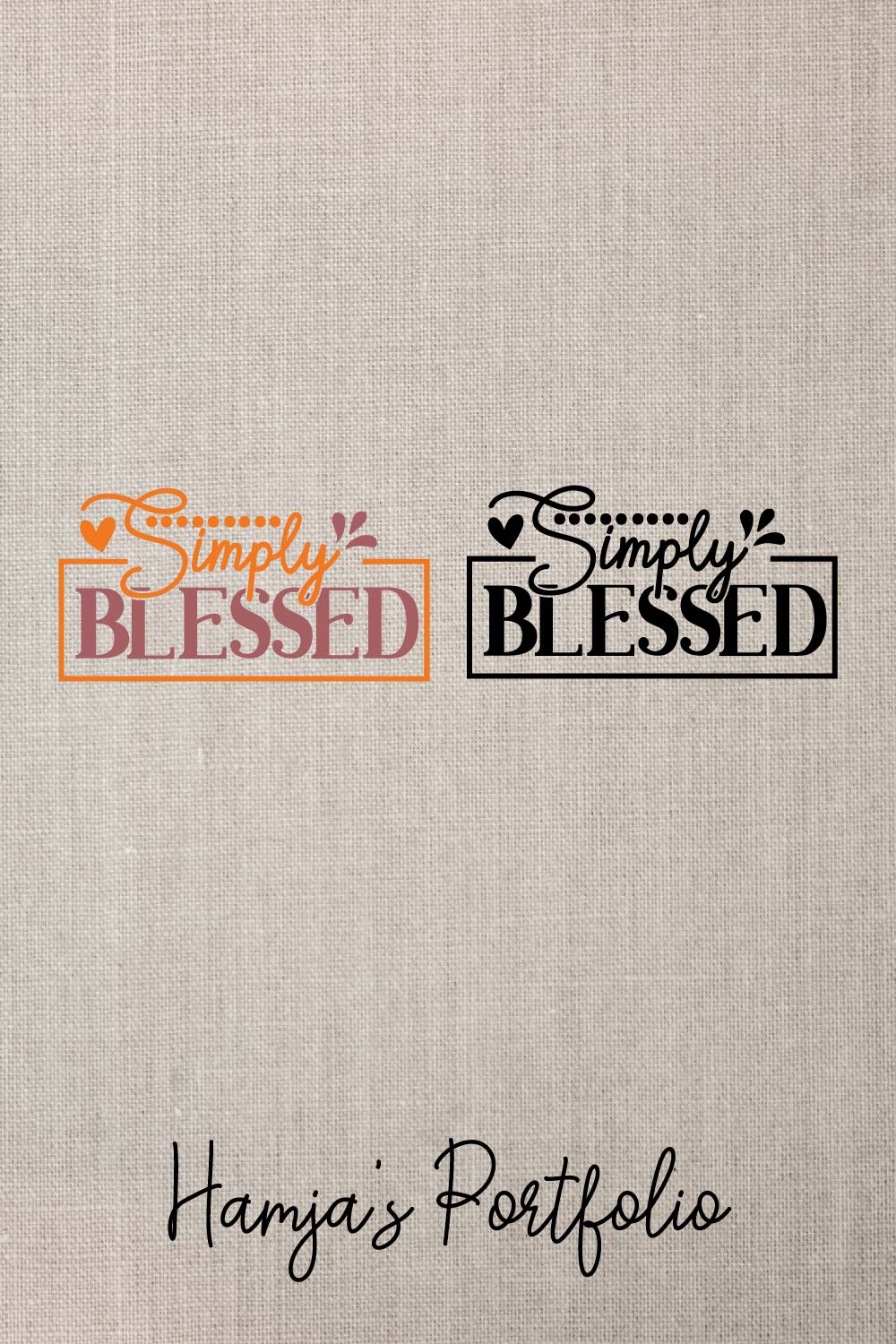 Simply Blessed Vector pinterest preview image.