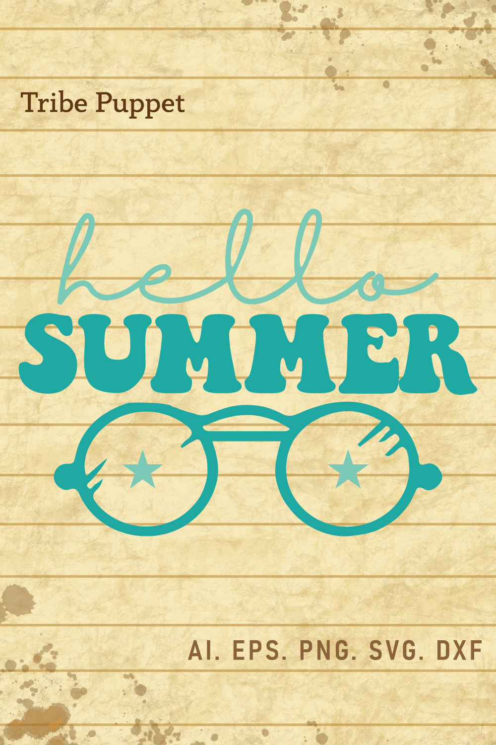 Summer Typography pinterest preview image.