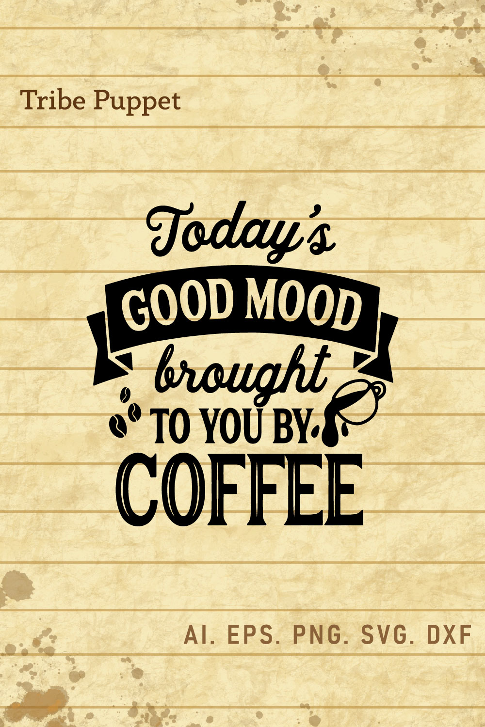 Vintage Coffee Typo 25 pinterest preview image.