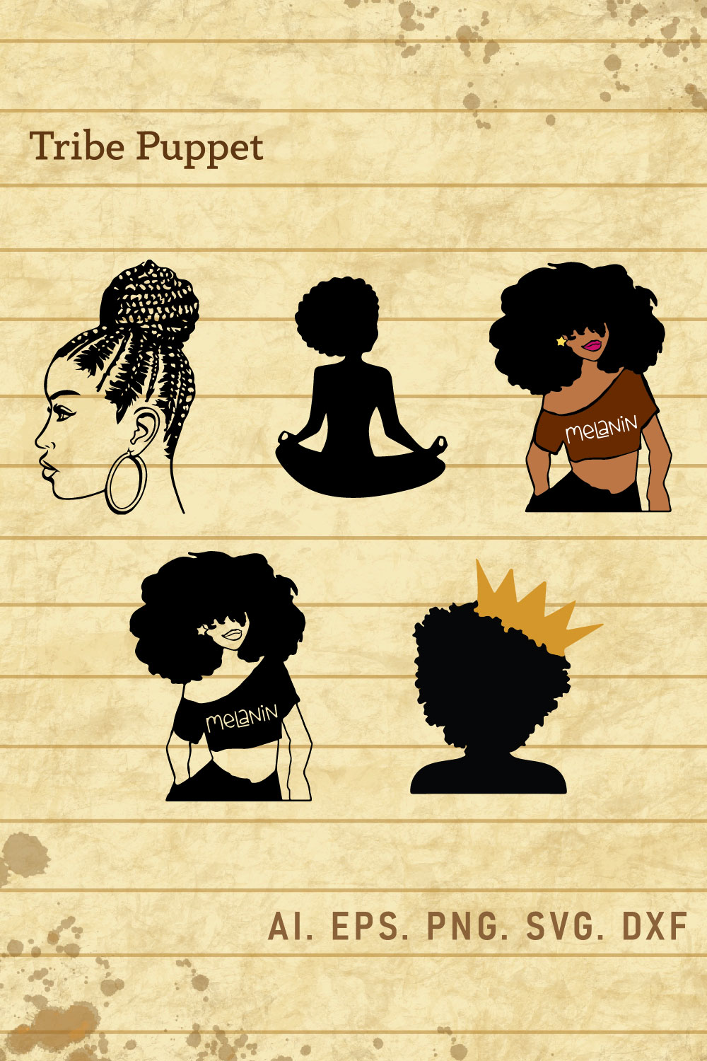 Afro Woman pinterest preview image.