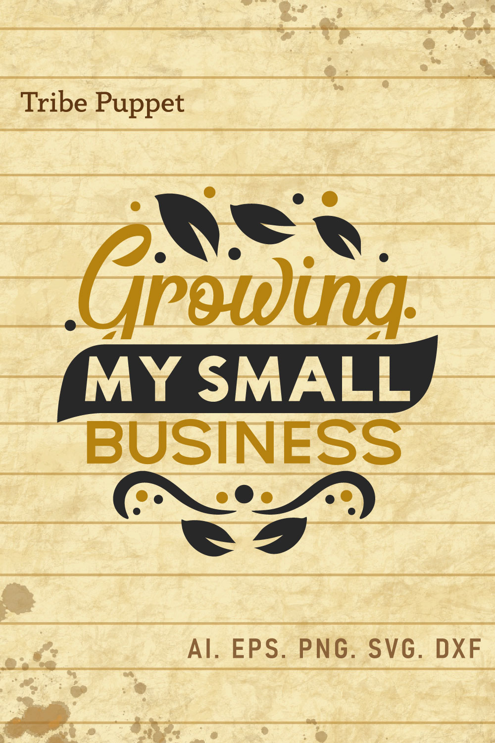 Business Typography pinterest preview image.