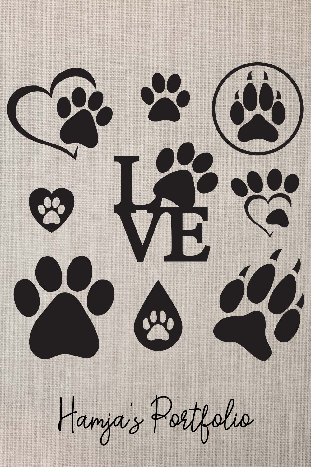 Pawprint pinterest preview image.