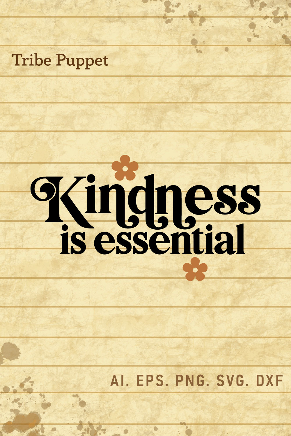 Kindness Typography pinterest preview image.