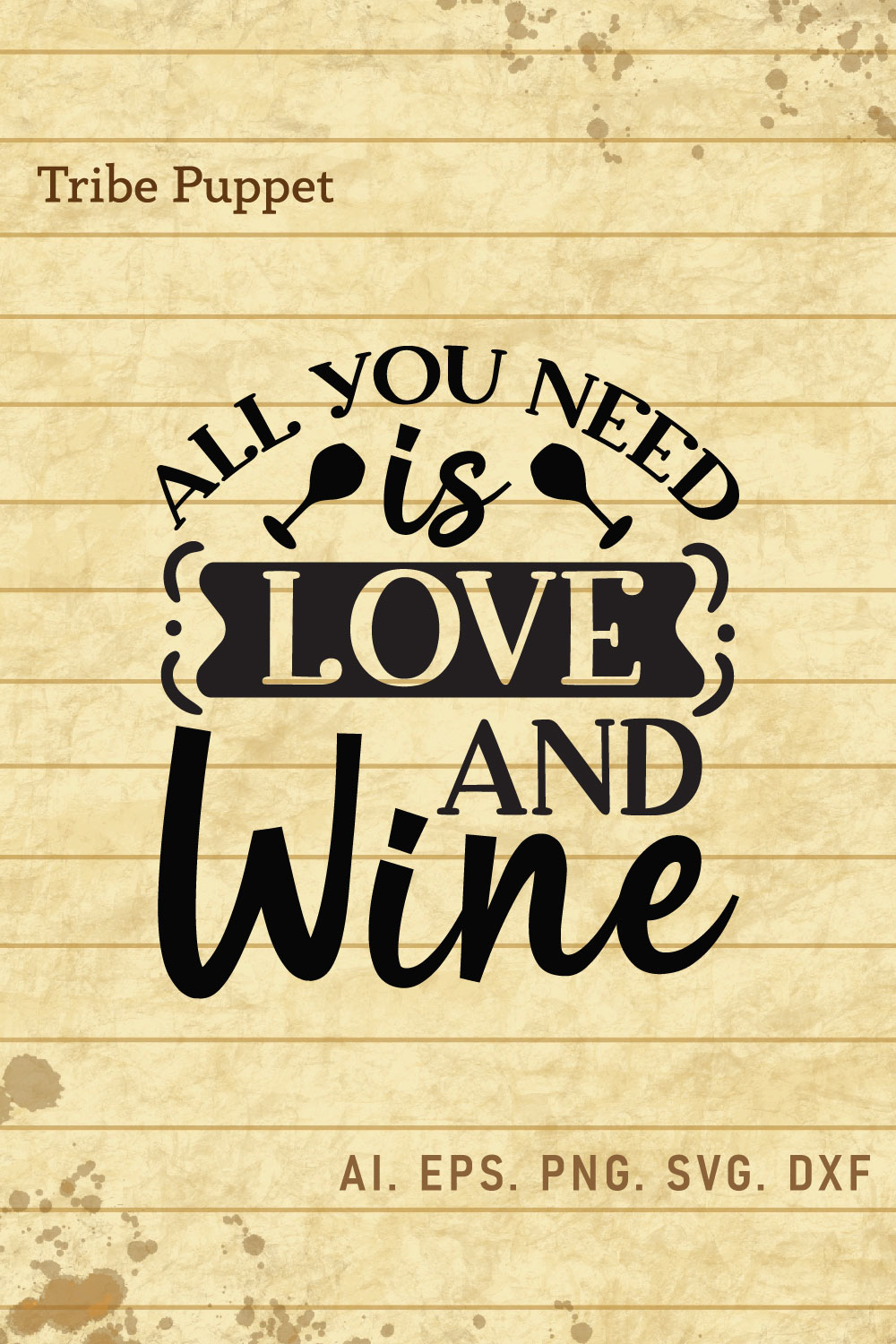 Wine Typography SVG pinterest preview image.