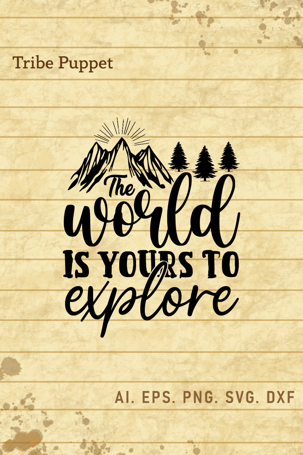 Adventure Typography pinterest preview image.