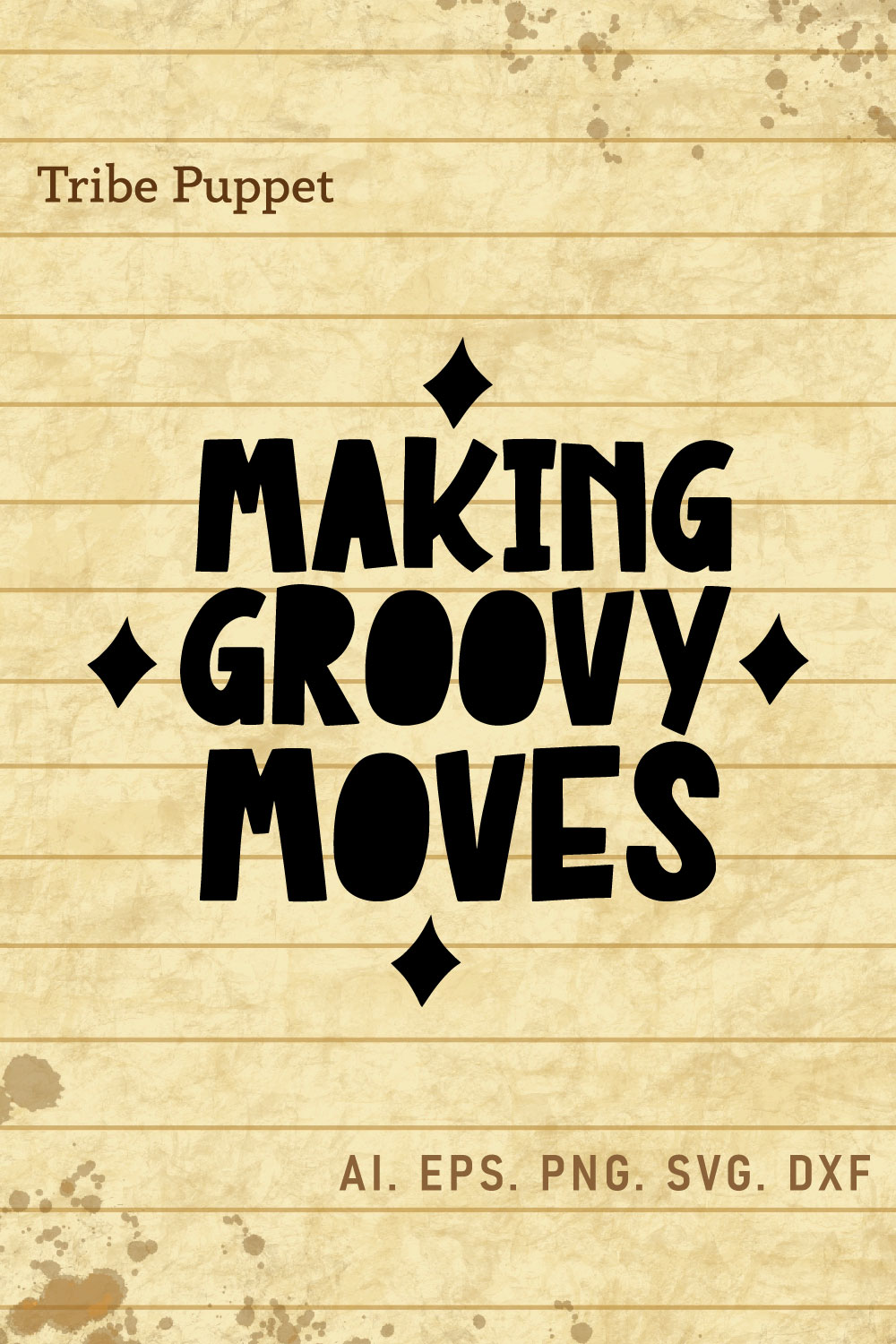 Groovy Typography pinterest preview image.