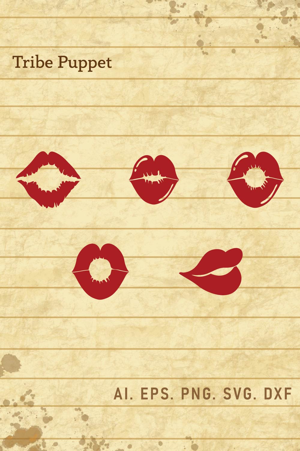 Lips Bundle pinterest preview image.