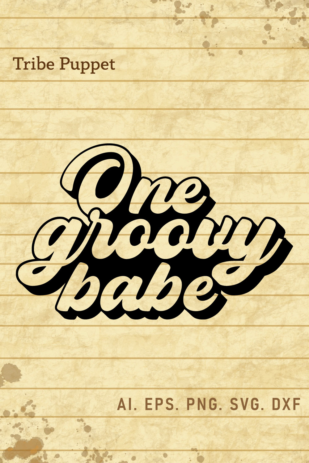 Groovy Typography pinterest preview image.