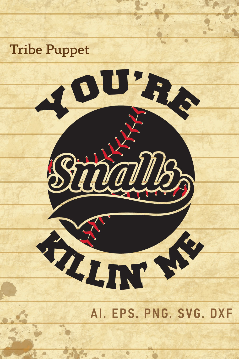 Baseball Typography pinterest preview image.