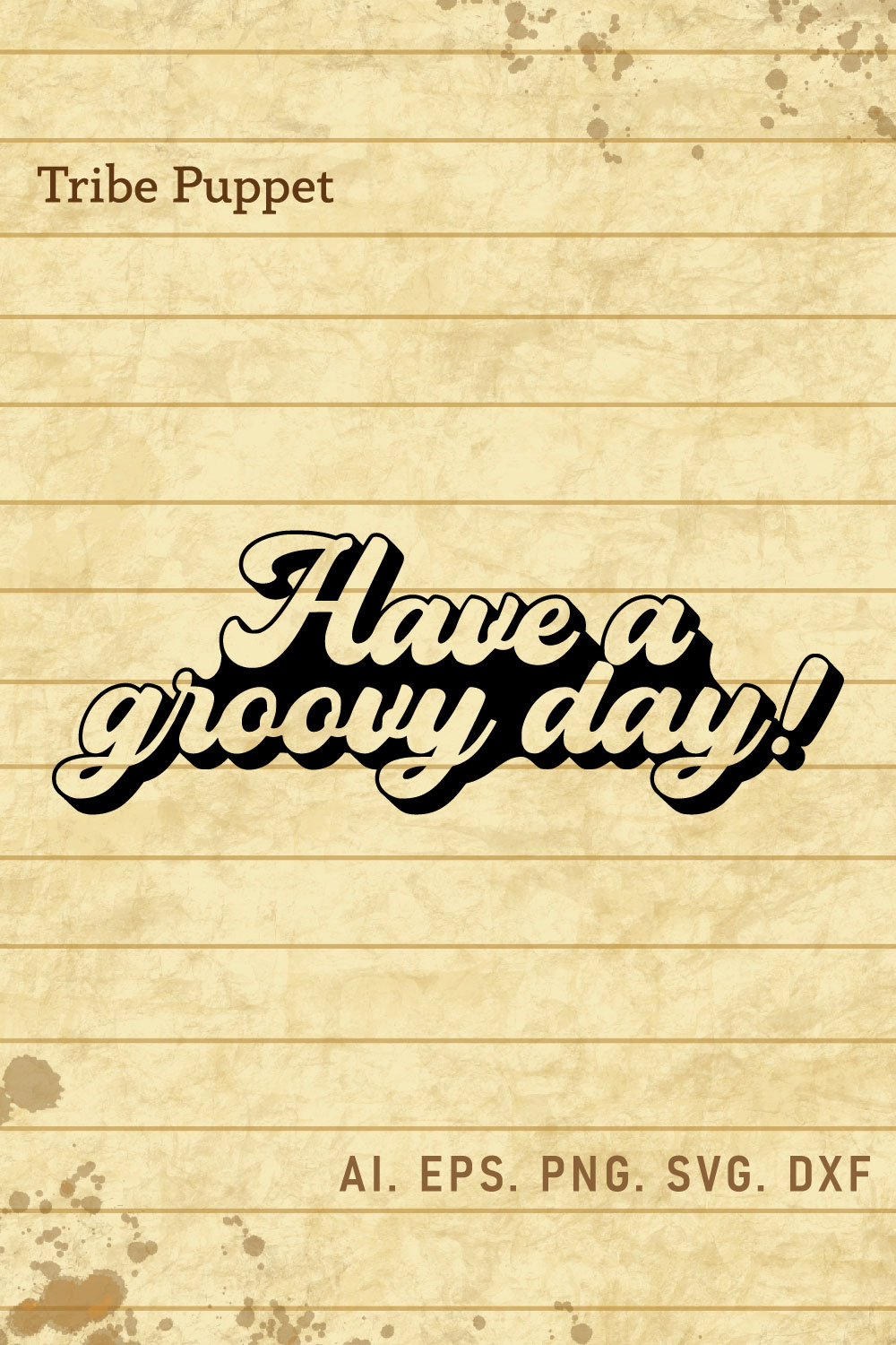 Groovy Typography pinterest preview image.