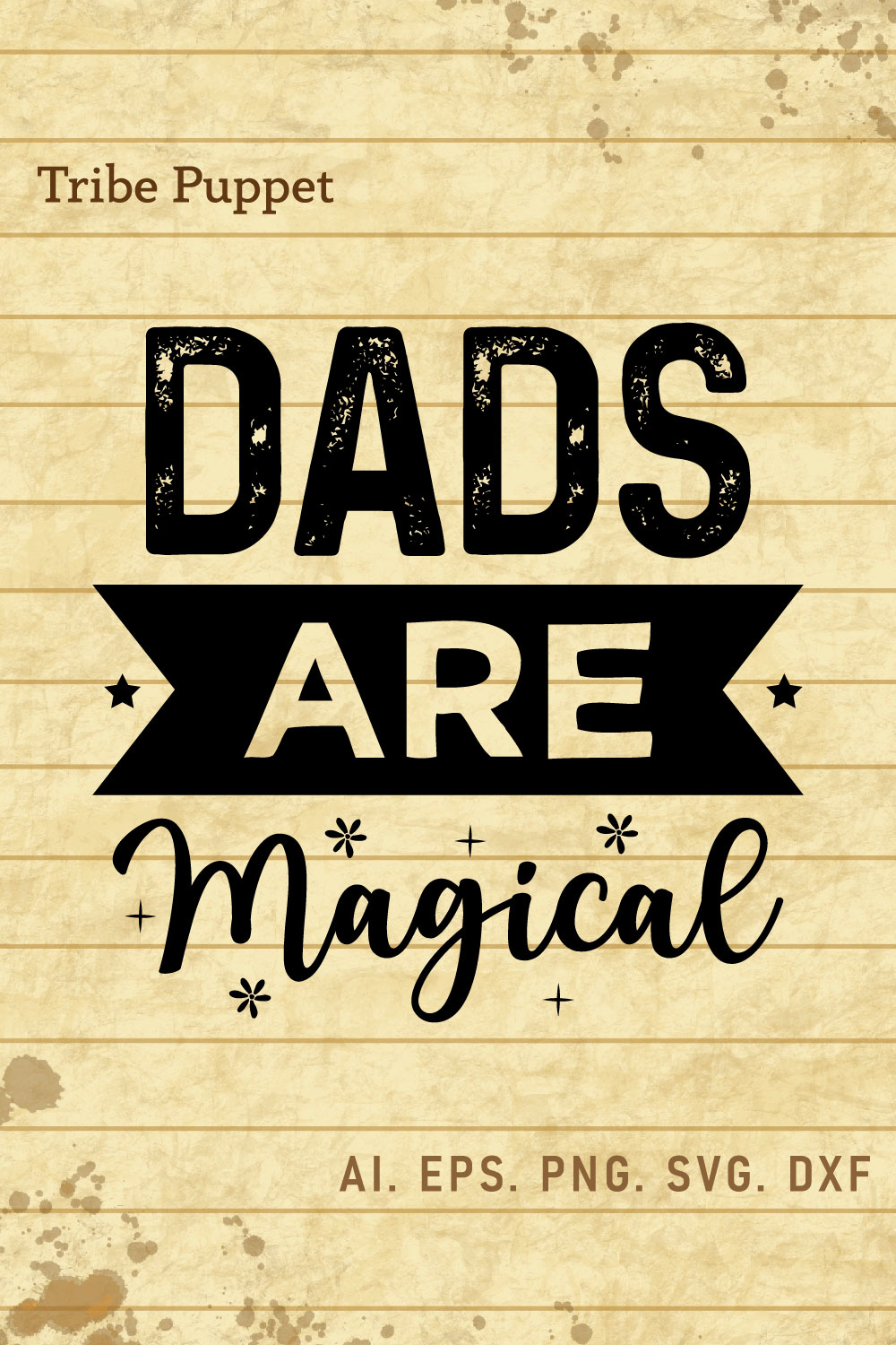 Dad Typography pinterest preview image.