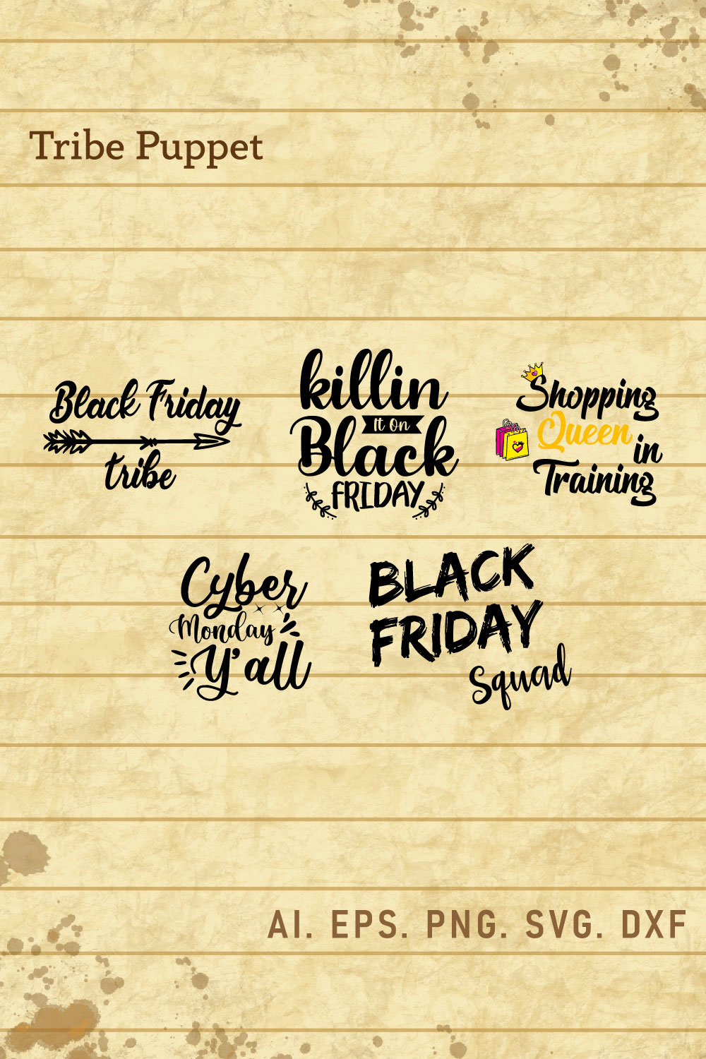 Black Friday pinterest preview image.