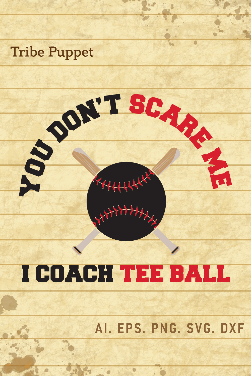 Baseball Typography pinterest preview image.