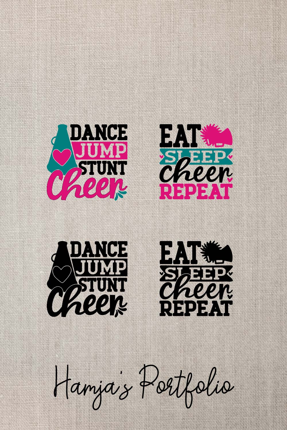 Cheer Svg pinterest preview image.