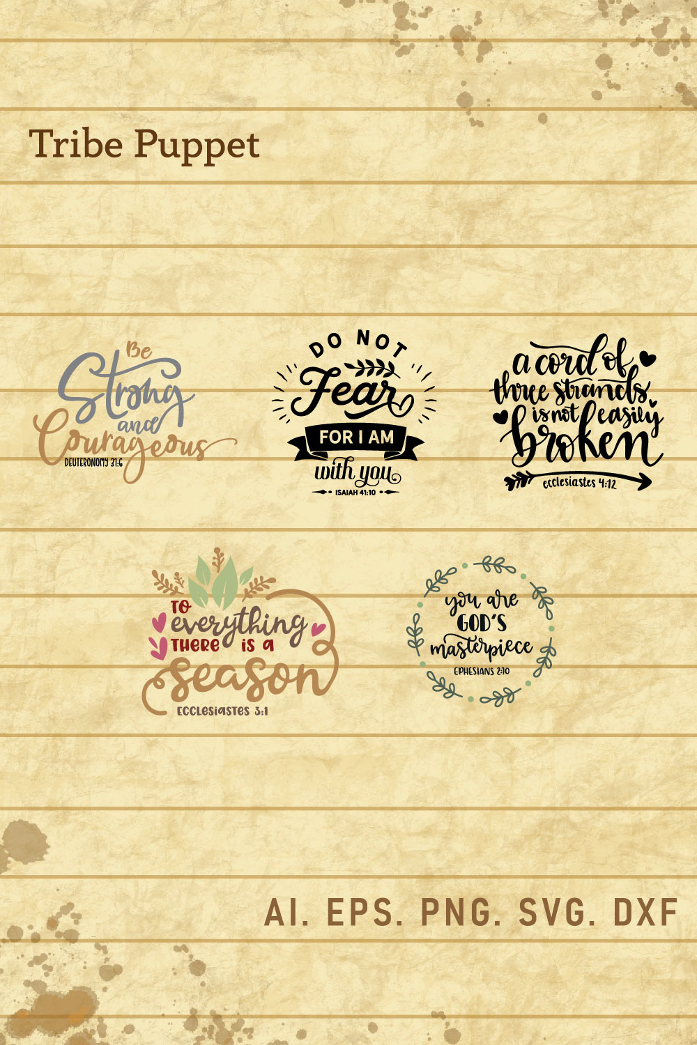 Christian Typography bundle pinterest preview image.