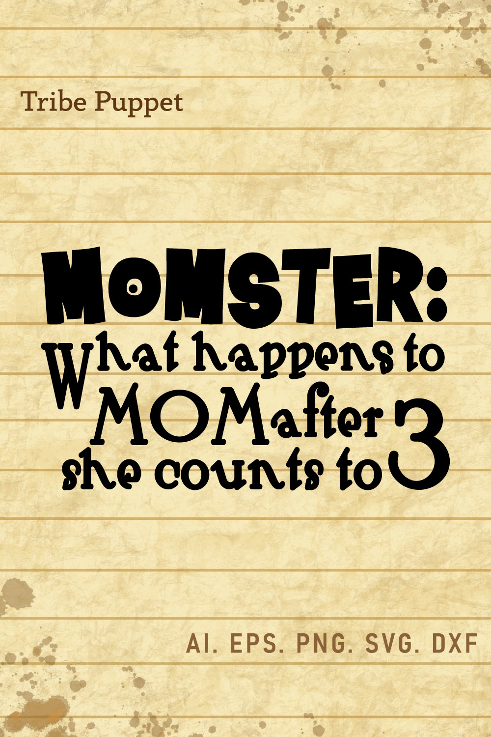 Mom Life Typography pinterest preview image.