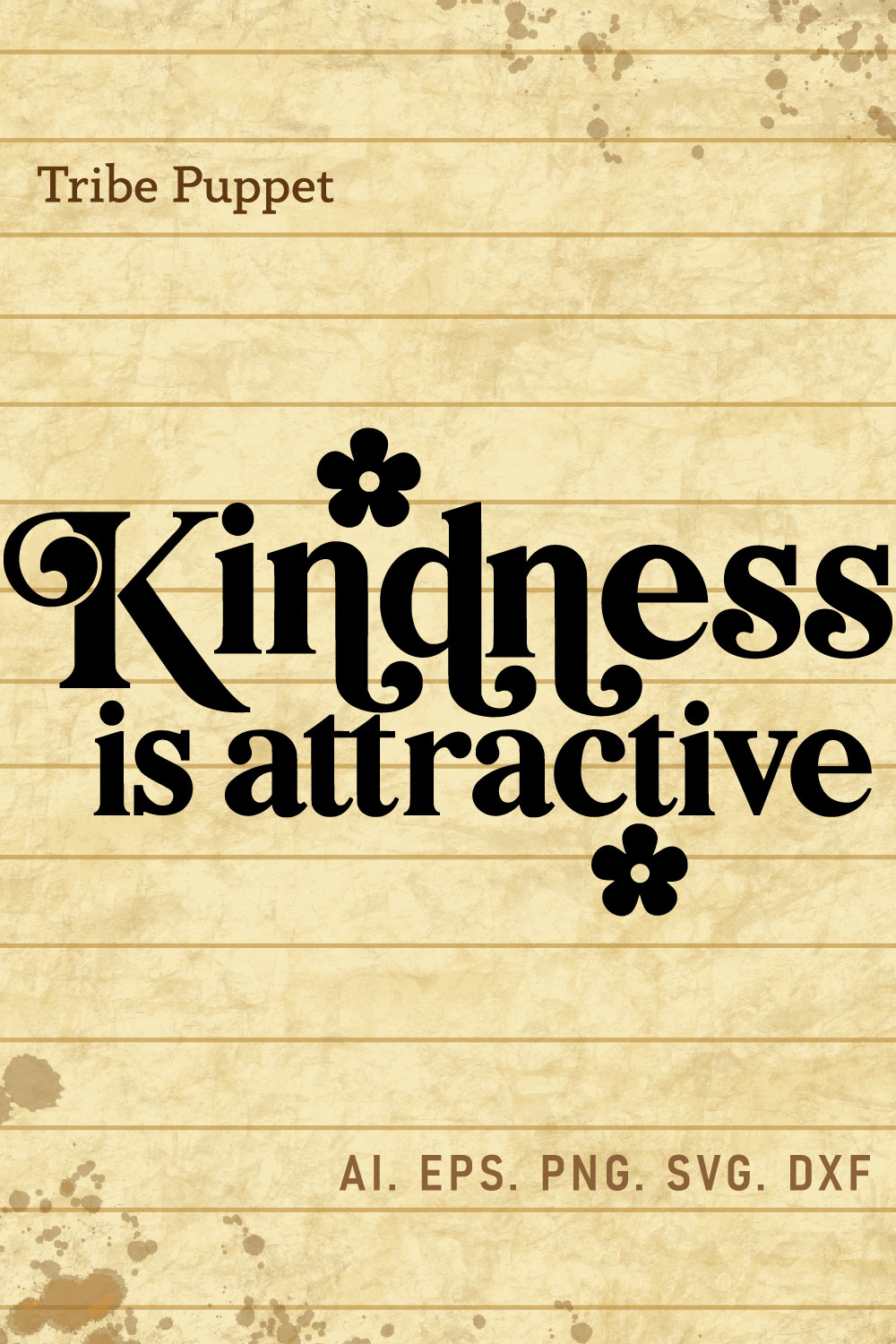 Kindness Typography pinterest preview image.