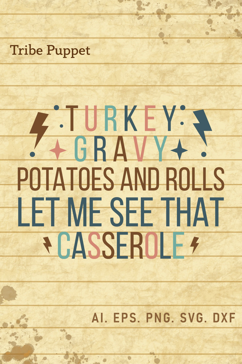 Thanksgiving Typography pinterest preview image.