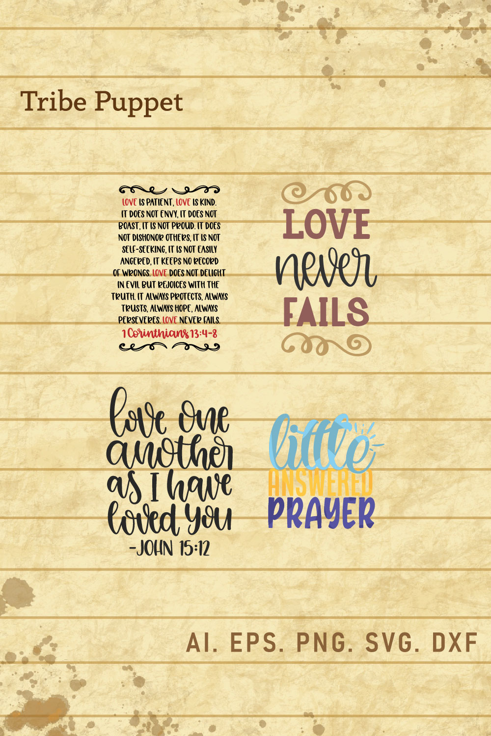 Christian Typography bundle pinterest preview image.