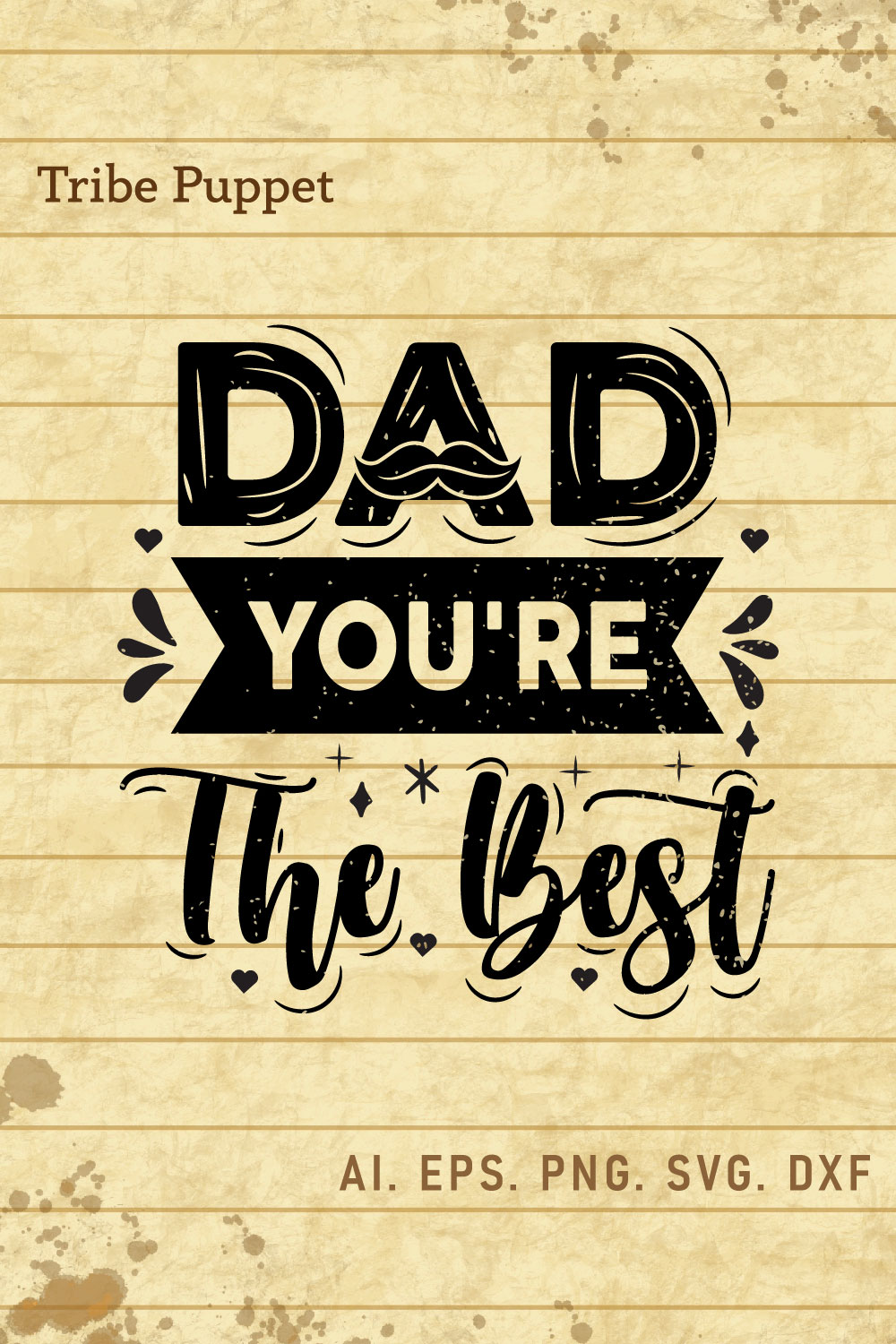 Dad Typography pinterest preview image.