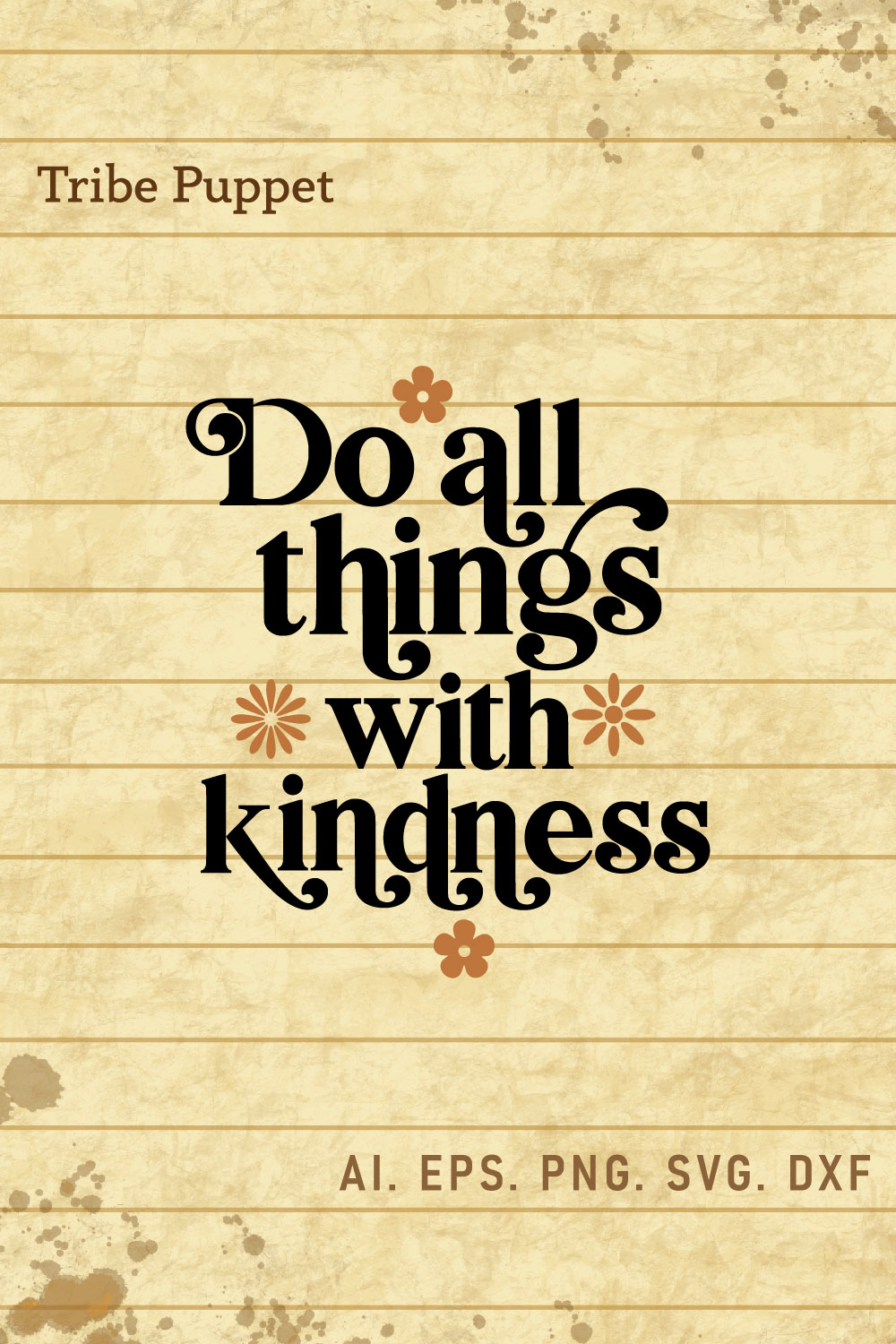 Kindness Typography pinterest preview image.