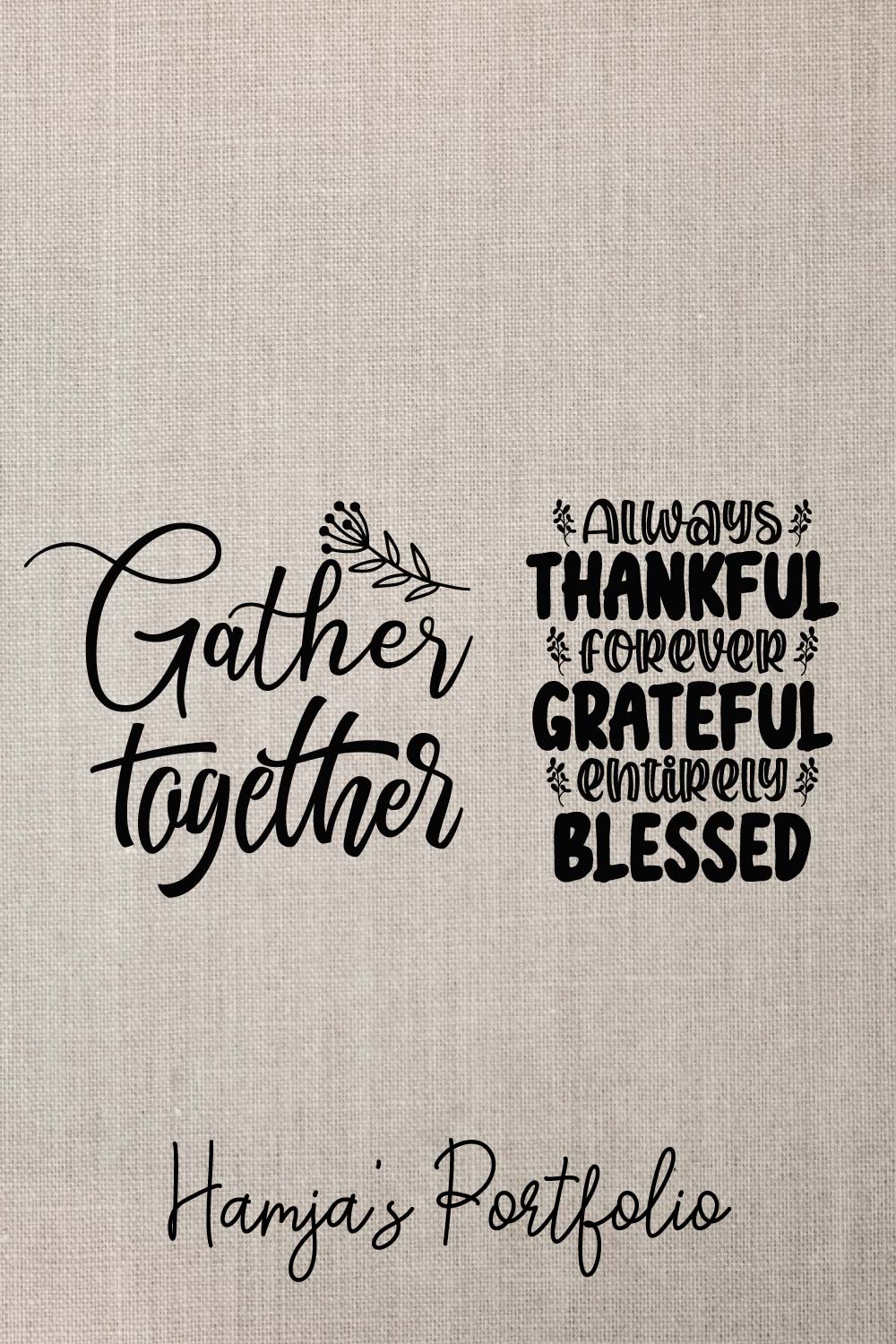 Gather together Typography Svg pinterest preview image.