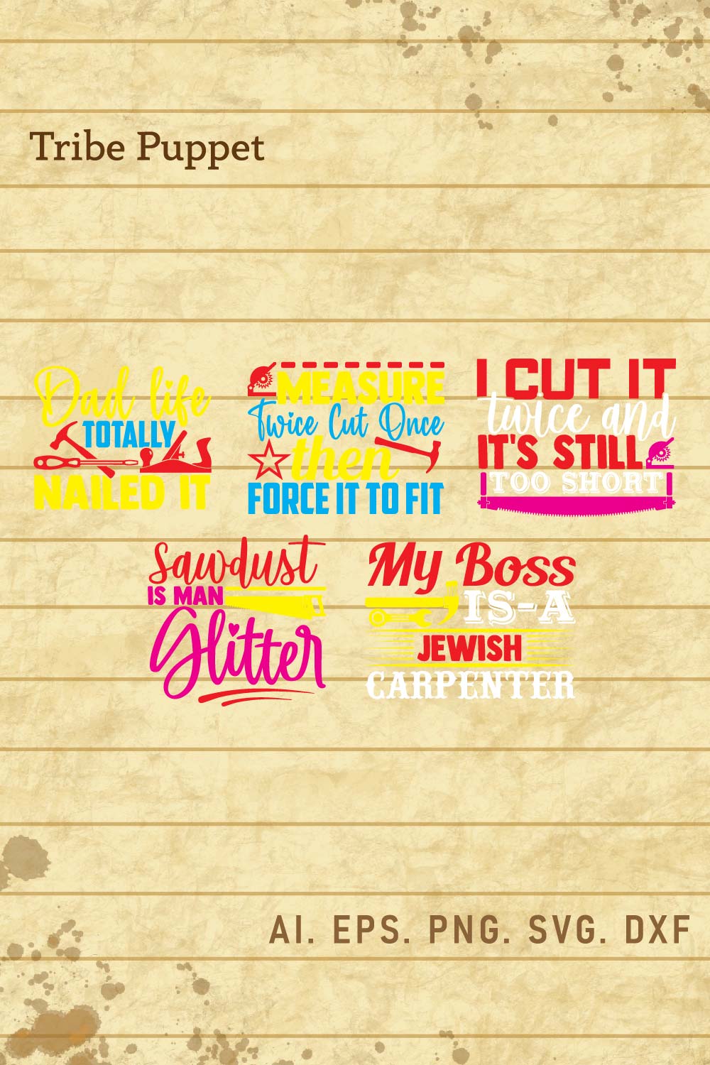 Quotes Typography Bundle pinterest preview image.