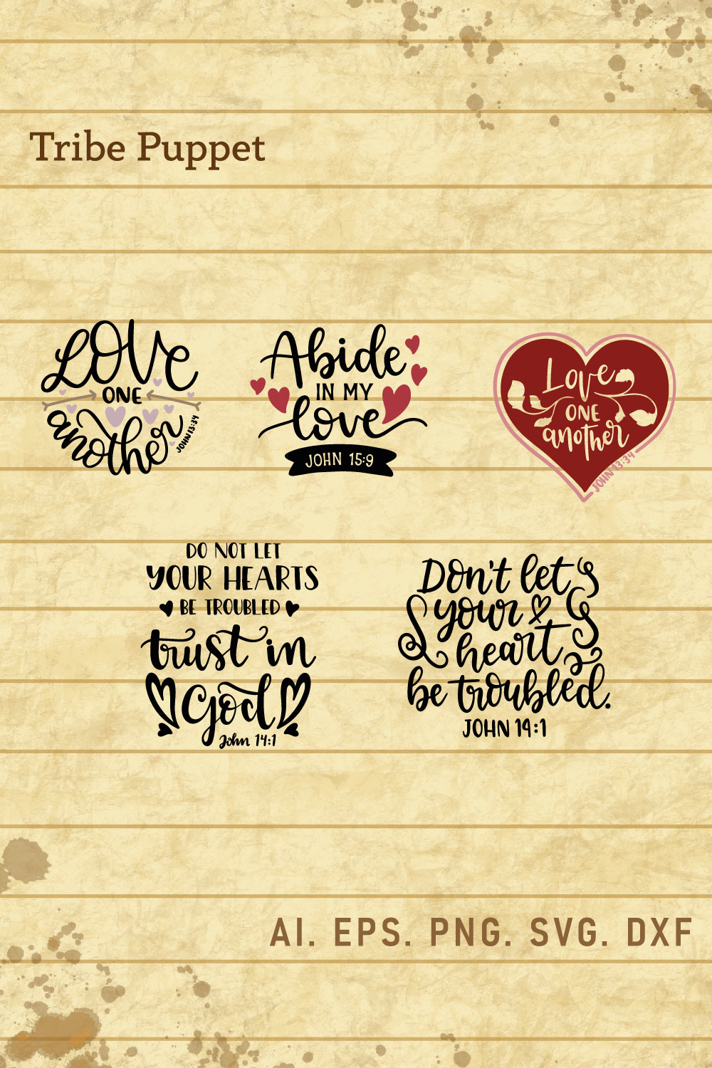 Christian Typography bundle pinterest preview image.