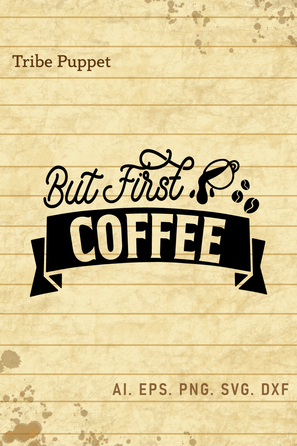 Vintage Coffee Typo 1 pinterest preview image.