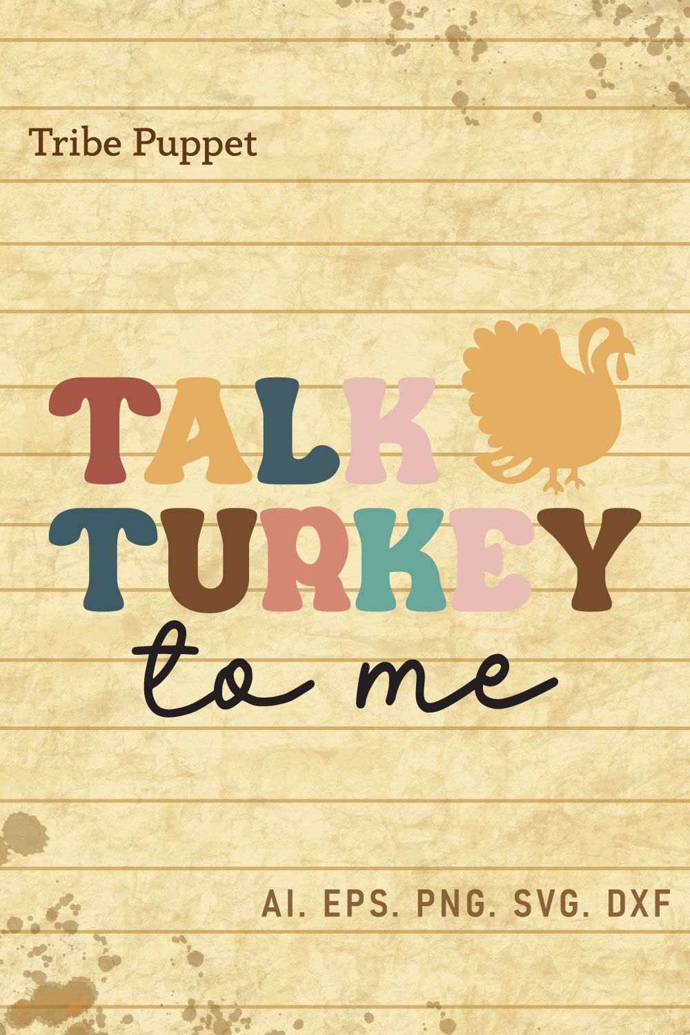 Thanksgiving Typography pinterest preview image.