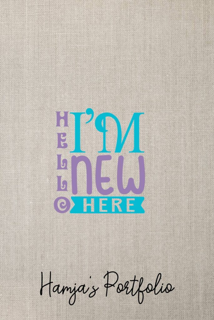 Hello I m New Here Vector – MasterBundles