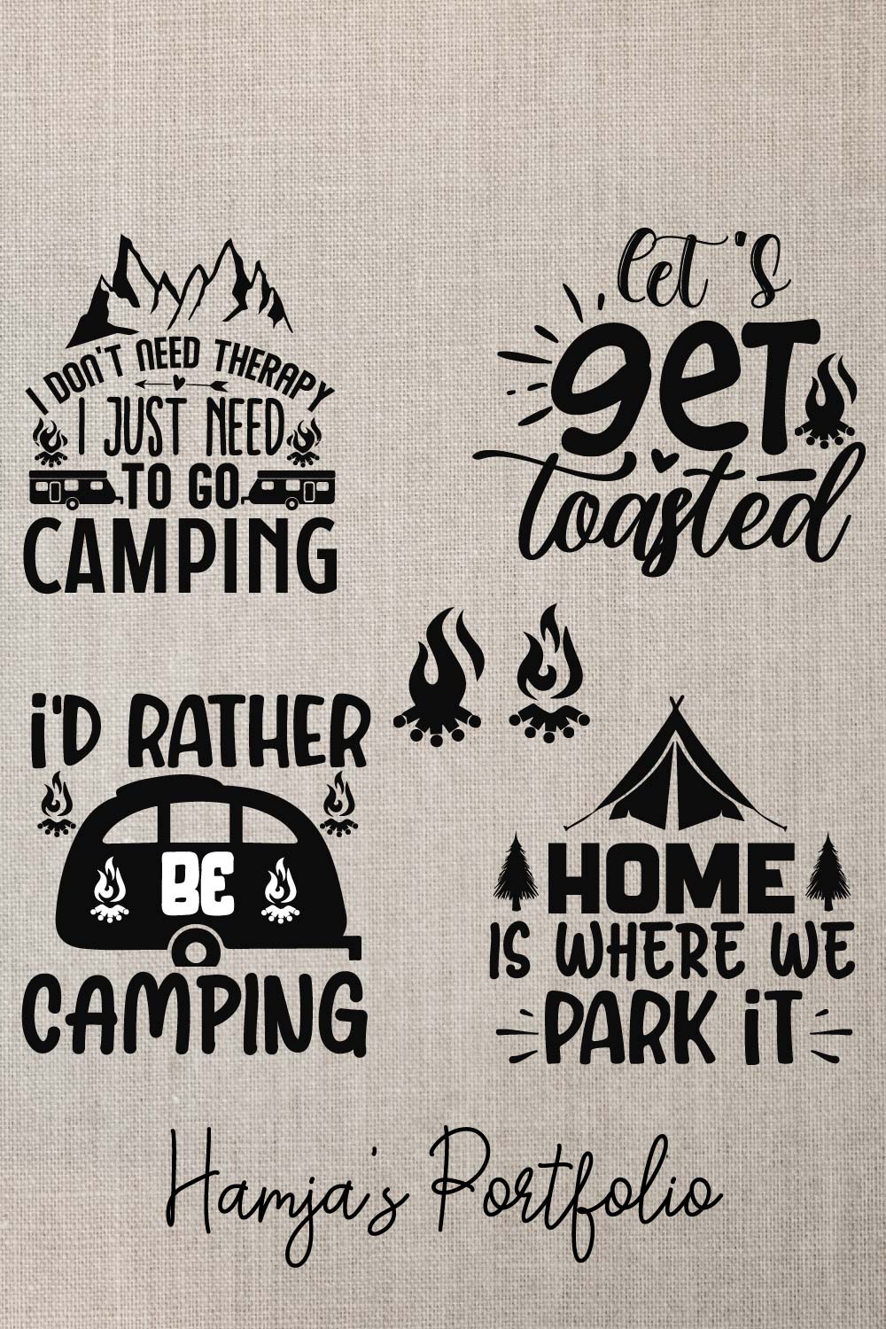 Camping Vector Svg pinterest preview image.