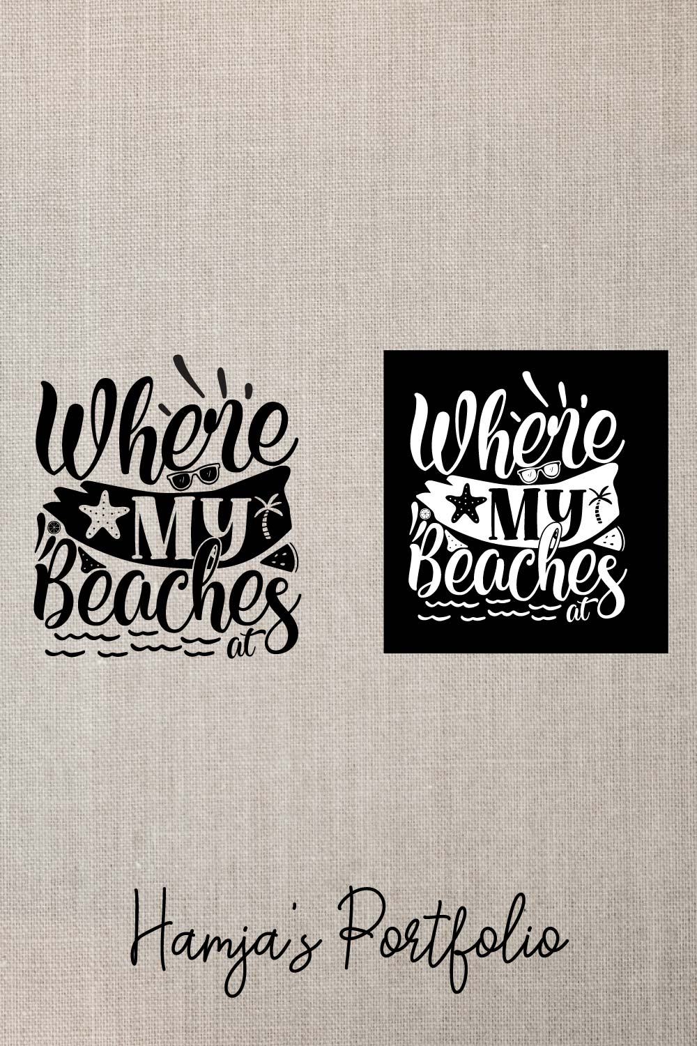 Where My Beach Vector pinterest preview image.