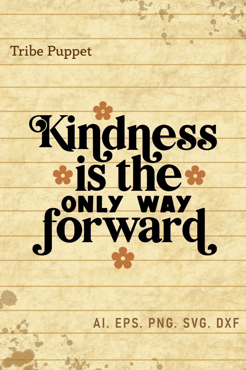 Kindness Typography pinterest preview image.